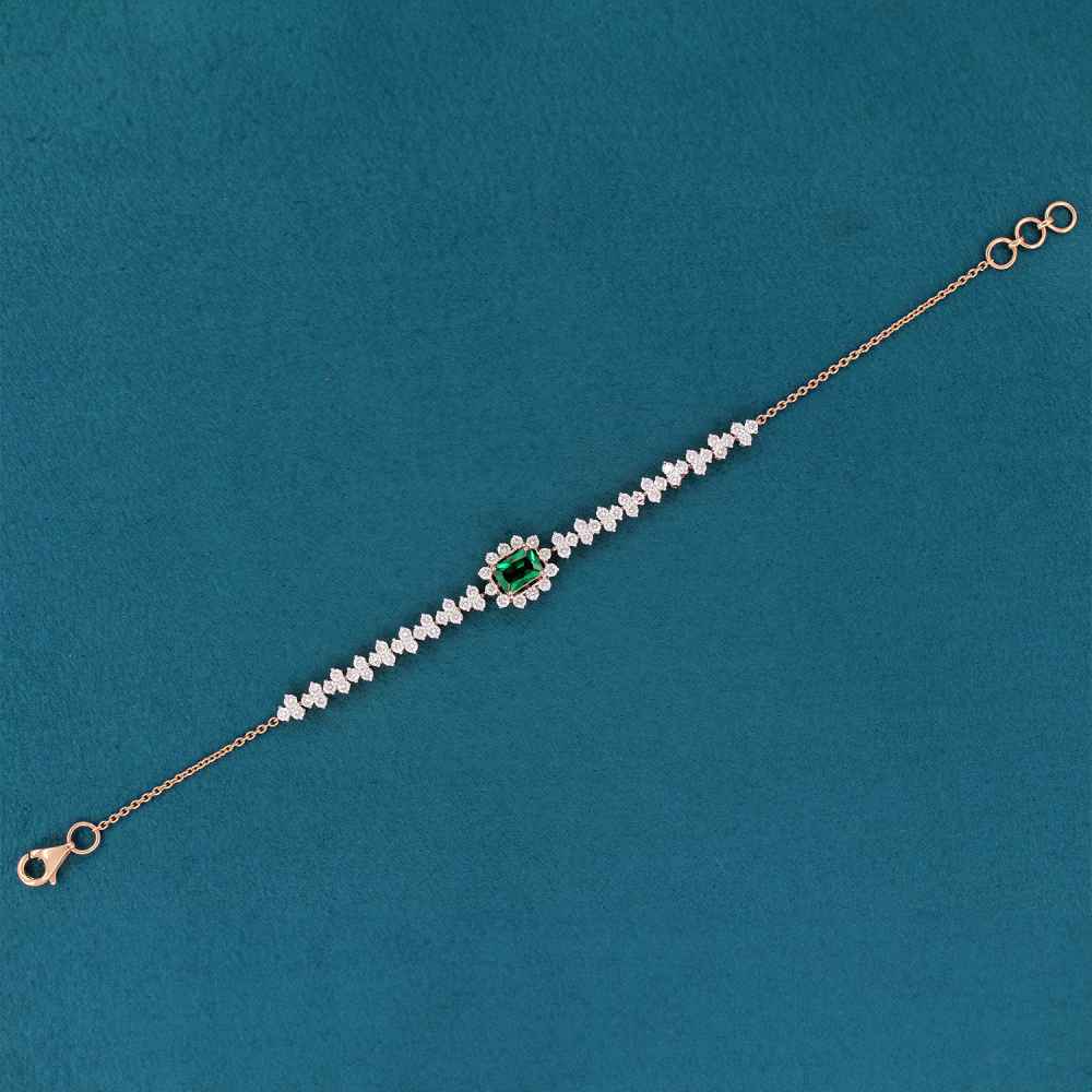 Aurien Crest Diamond Chain Bracelet