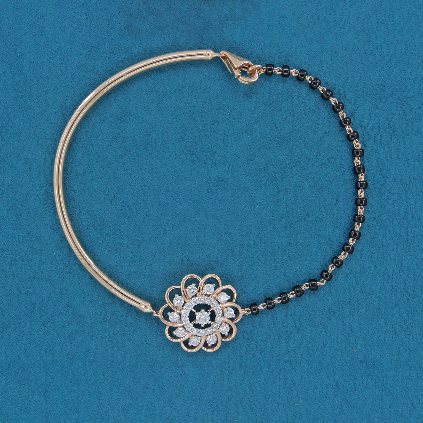 Vyona Floral Diamond Mangalsutra Bracelet