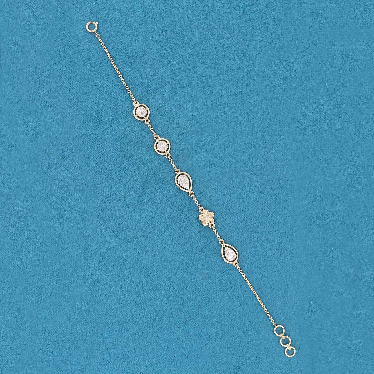 Roselia Floral Diamond Chain Bracelet