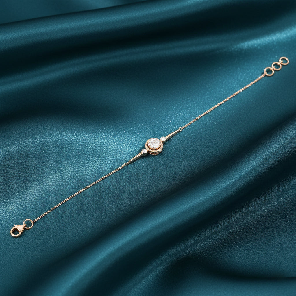 Seriel Plain Diamond Chain Bracelet