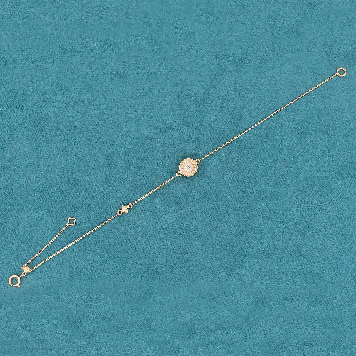 Novyn Halo Diamond Chain Bracelet