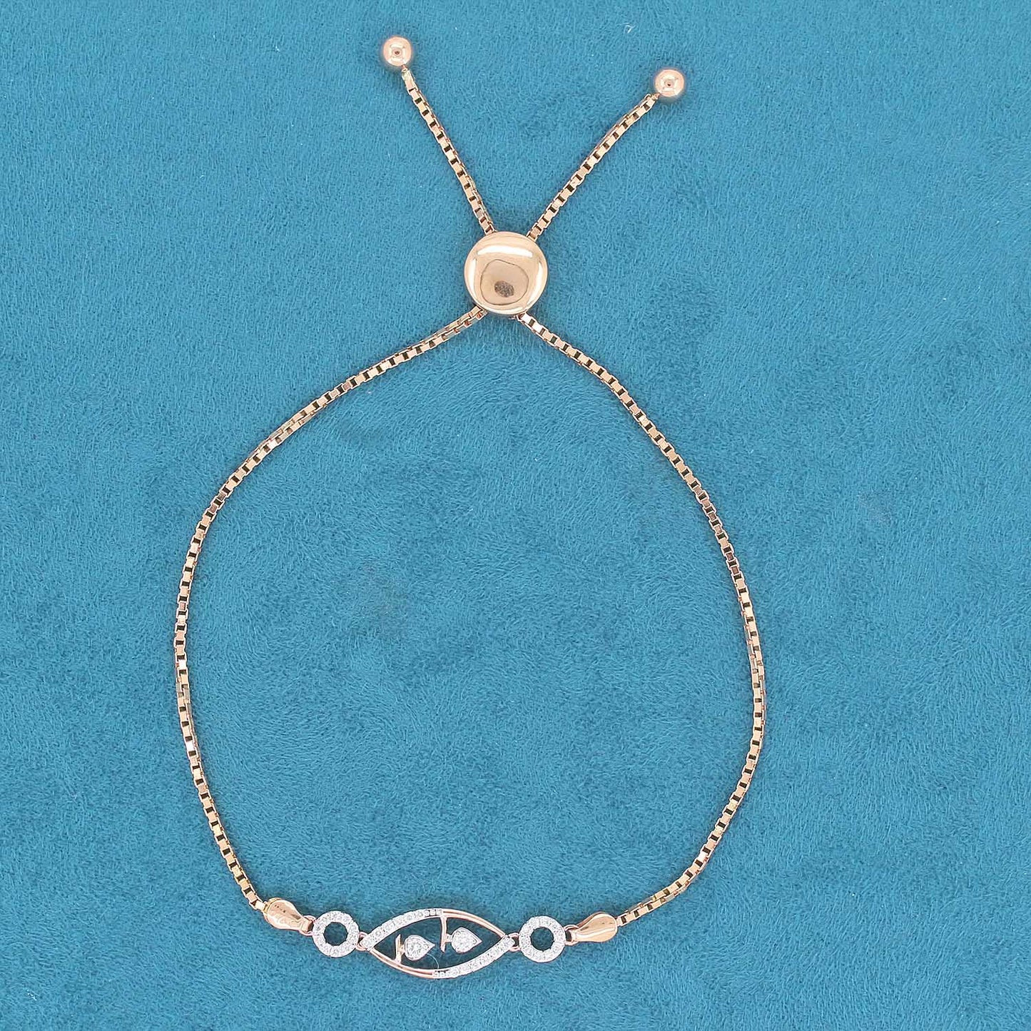 Vianth Line Diamond Chain Bracelet