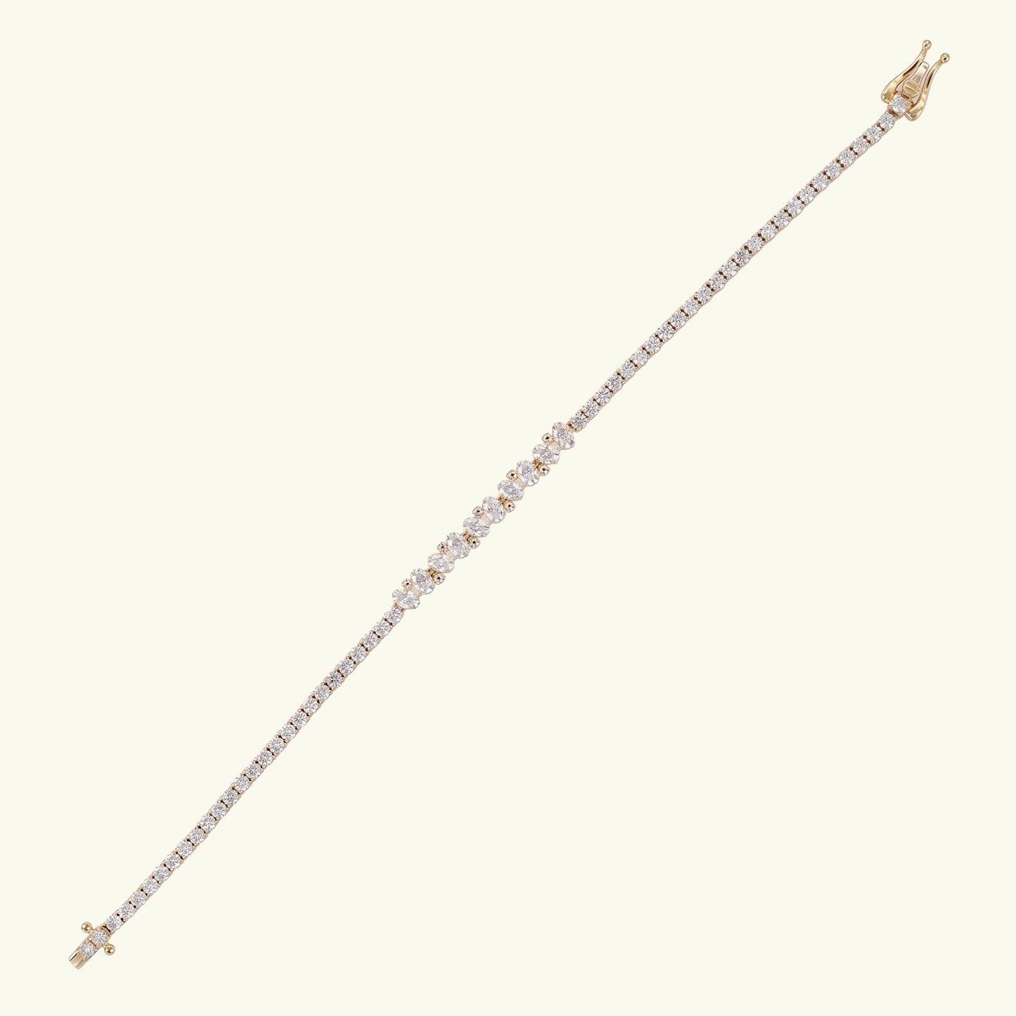 Elvara Line Diamond Tennis Bracelet