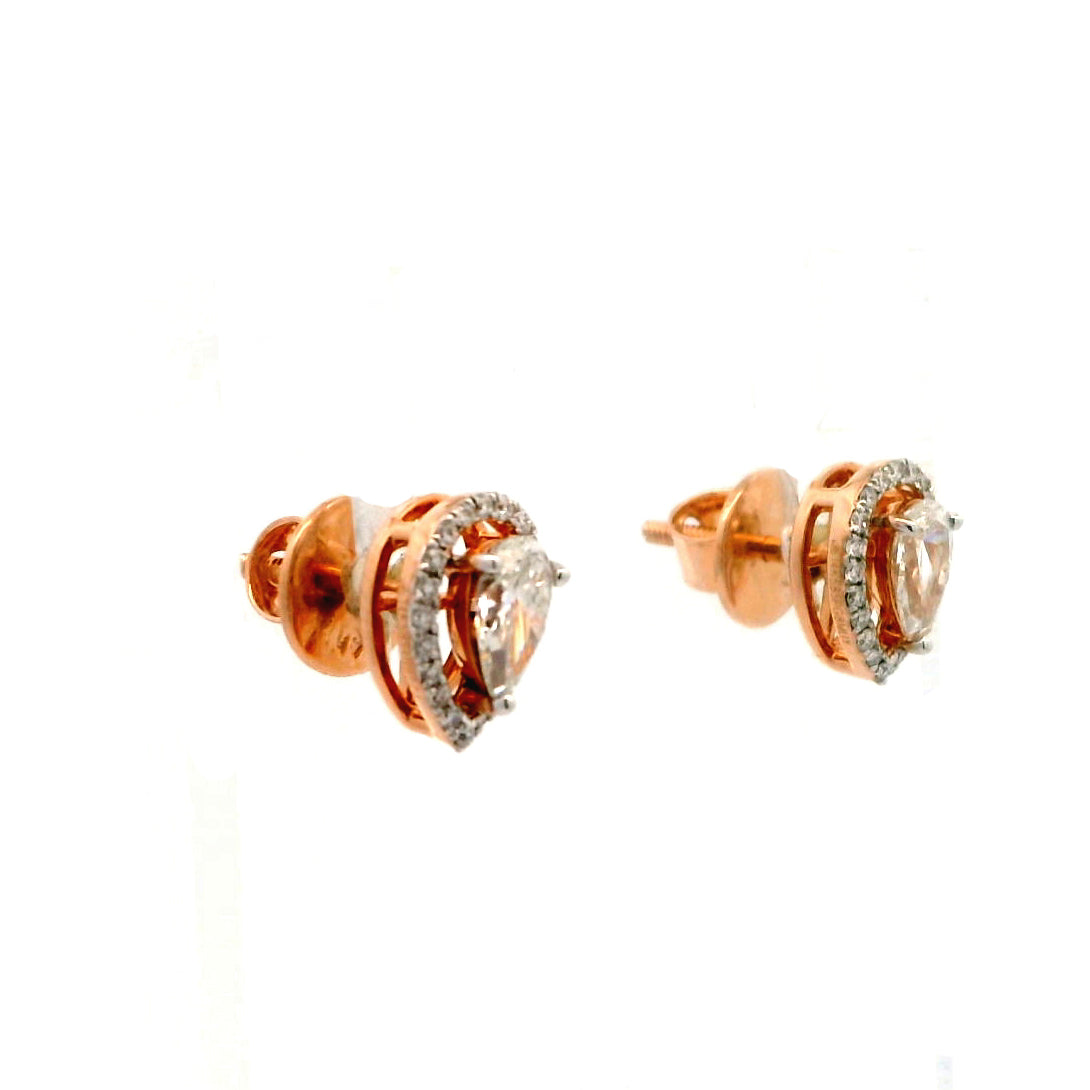 Elisse Halo Diamond Stud Earrings