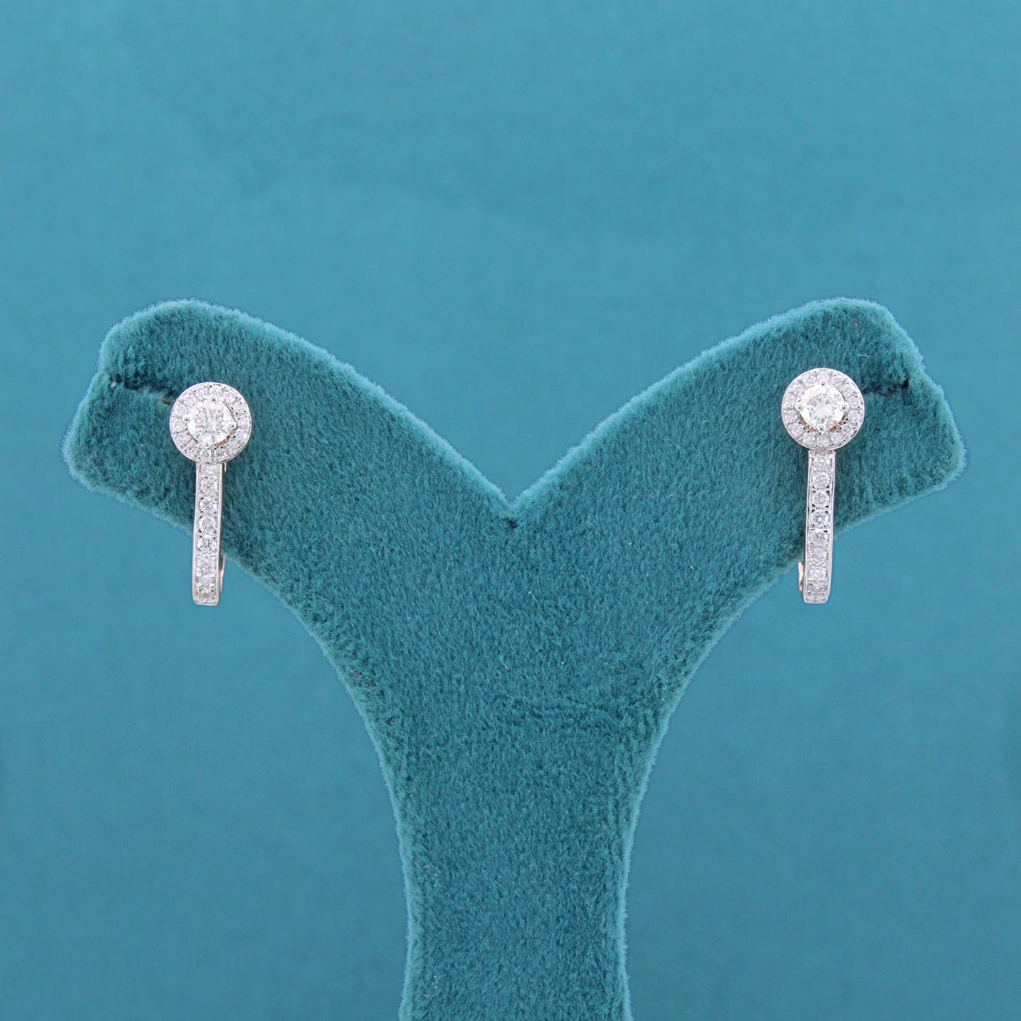 Avela Halo Diamond Hoop Earrings