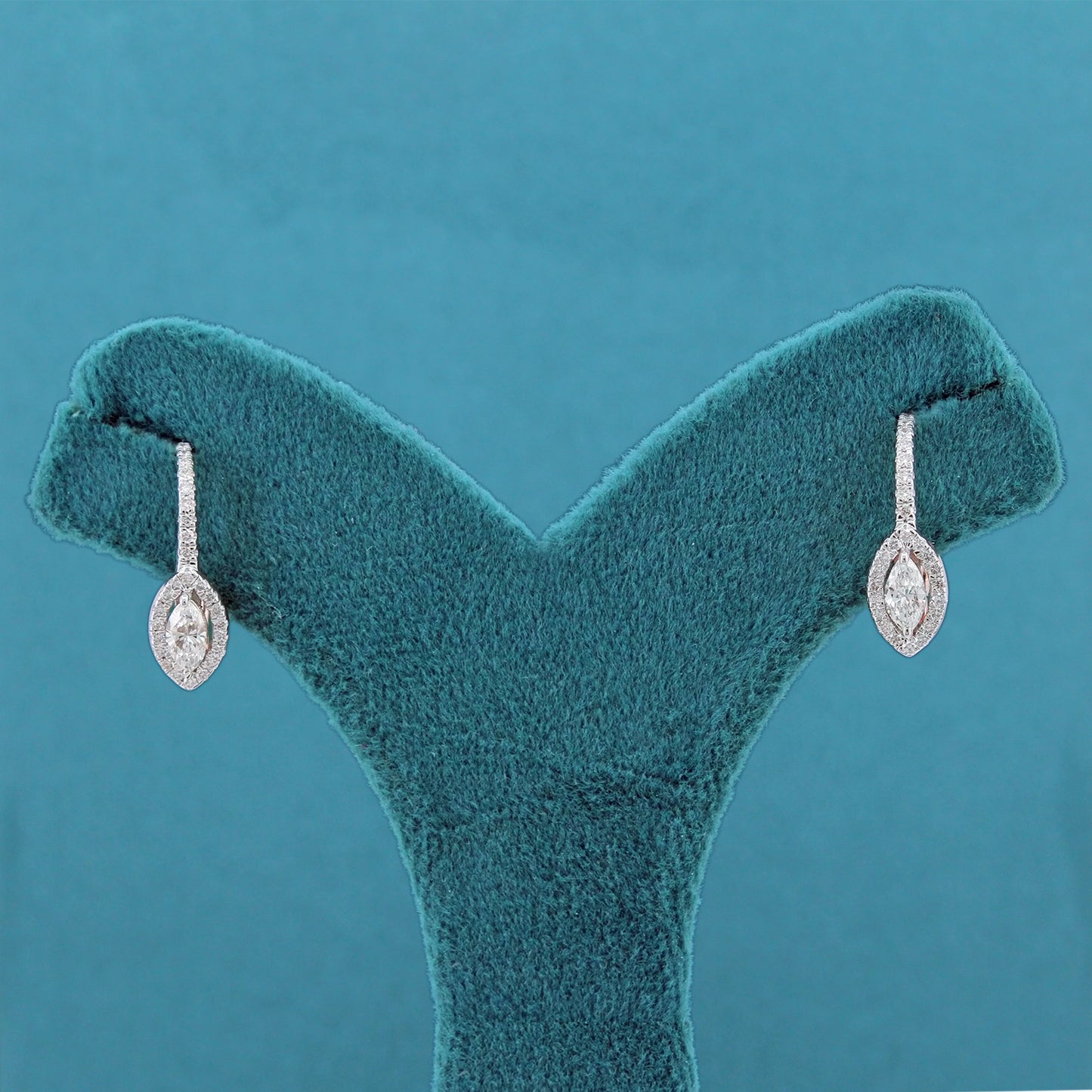 Cyrene Halo Diamond Hoop Earrings