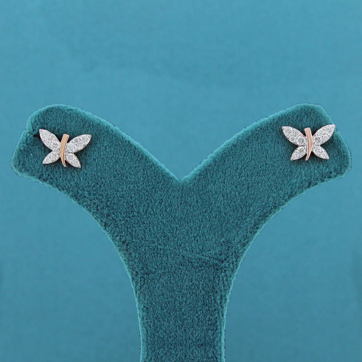 Elara Wing Diamond Stud Earrings