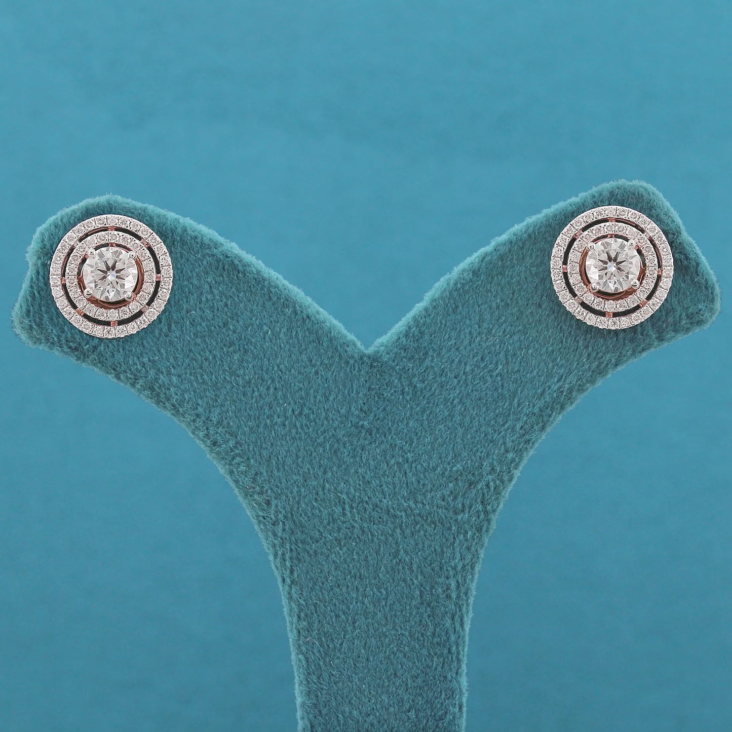 Auvra Halo Diamond Stud Earrings