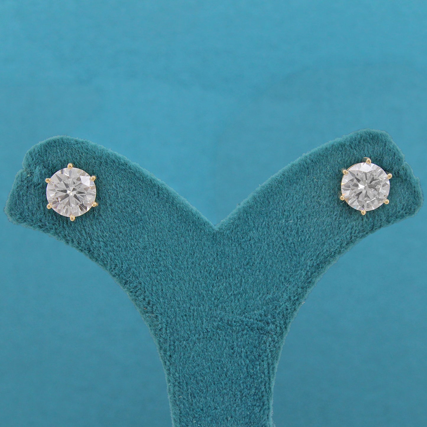 Aloura Solitaire Diamond Stud Earrings