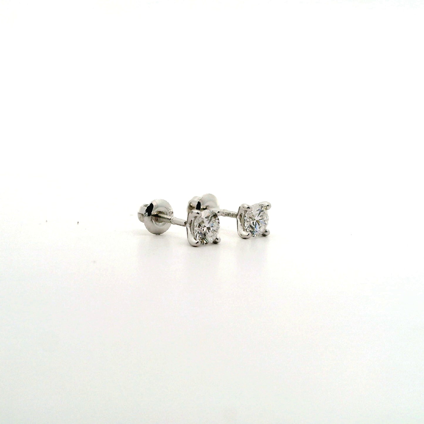 Reyla Solitaire Diamond Stud Earrings