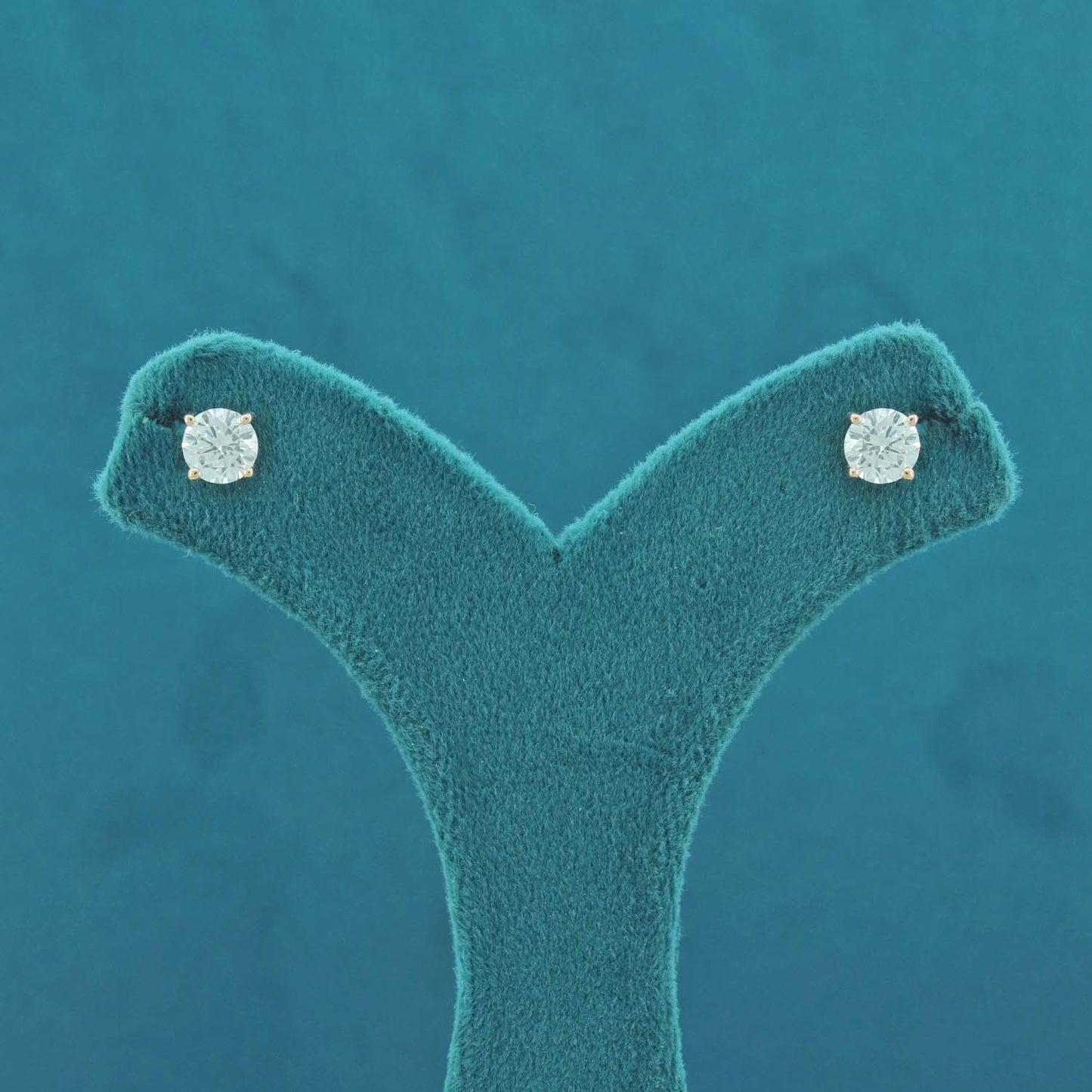 Tiselle Solitaire Diamond Stud Earrings