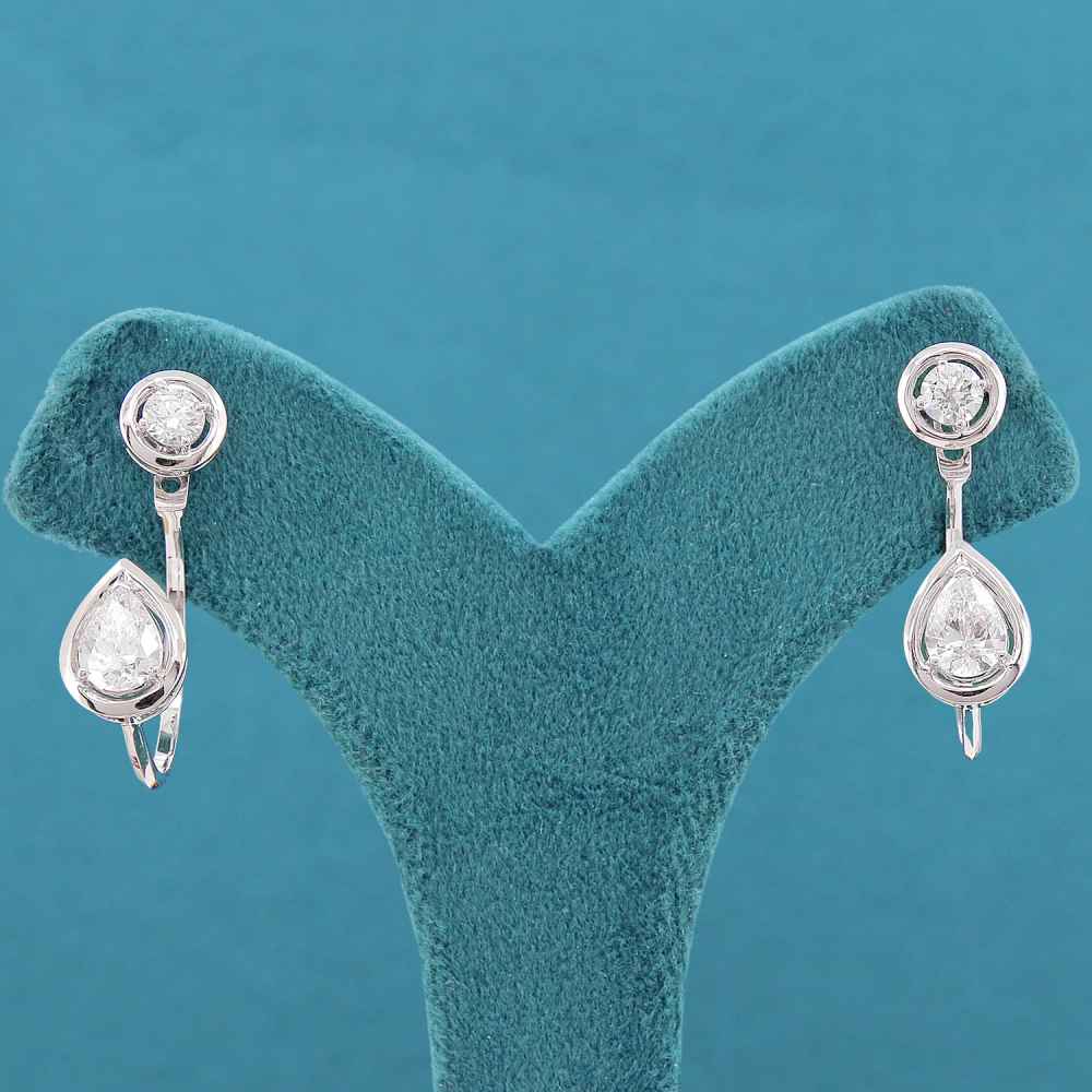 Celune Jacket Diamond Hoop Earrings