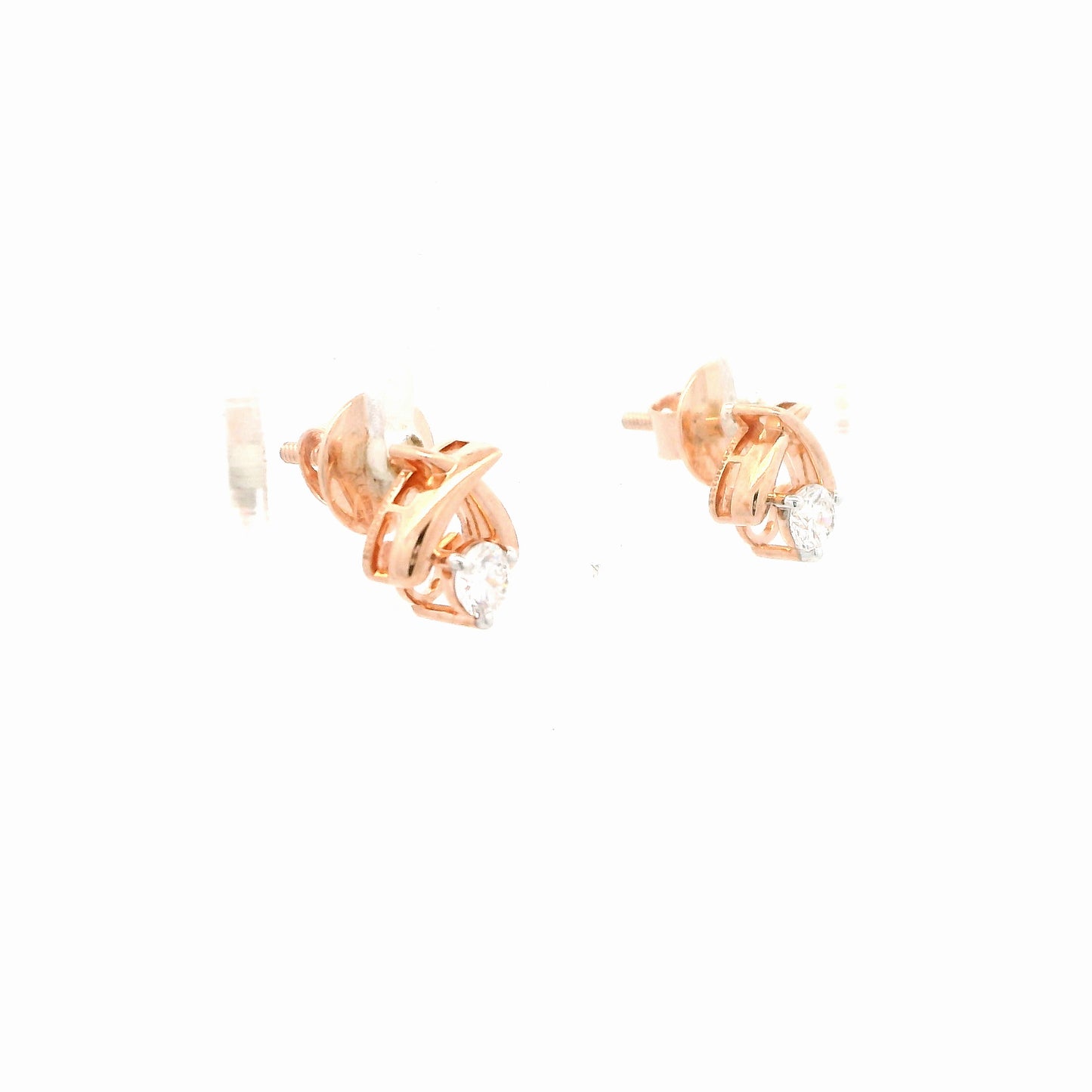 Caelis Solitaire Diamond Stud Earrings