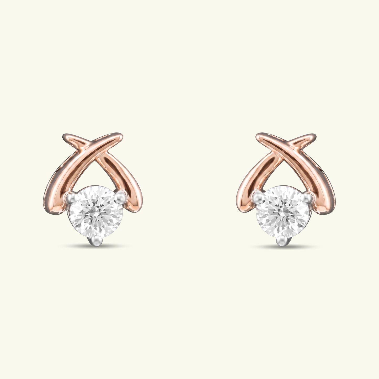 Caelis Solitaire Diamond Stud Earrings
