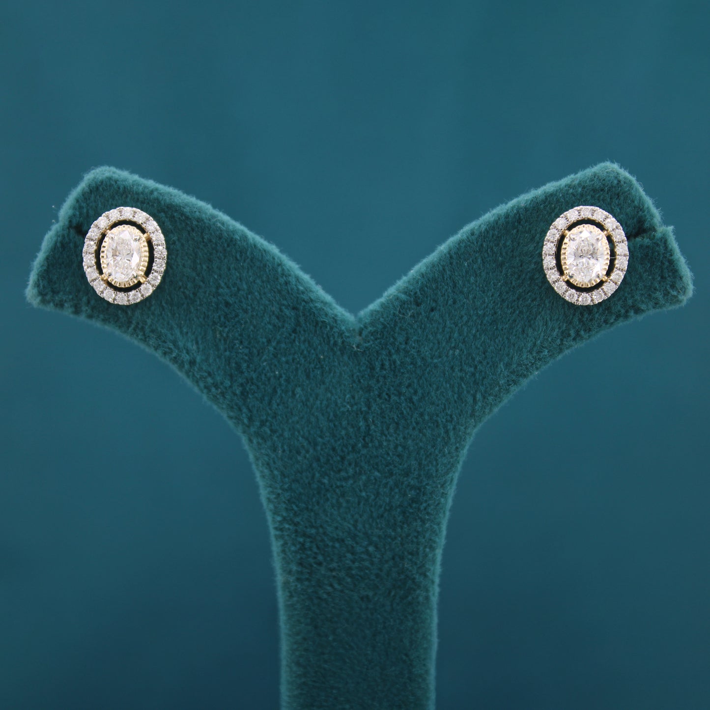 Serel Halo Diamond Stud Earrings