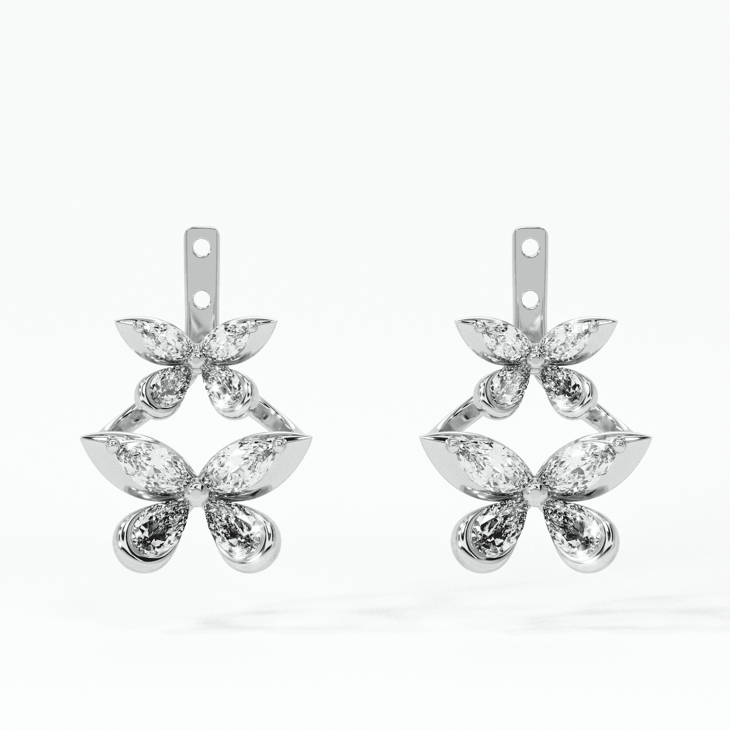Arula Bloom Diamond Drop Earring