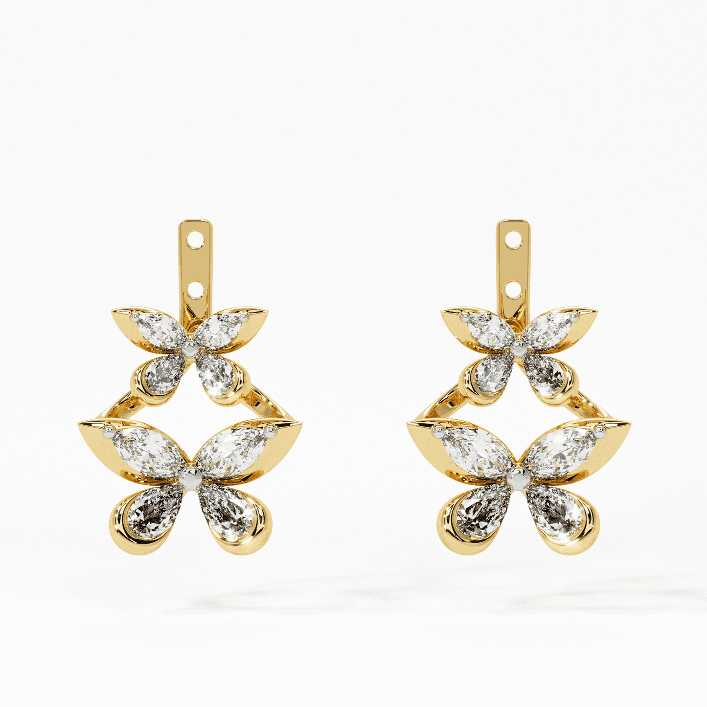 Arula Bloom Diamond Drop Earring