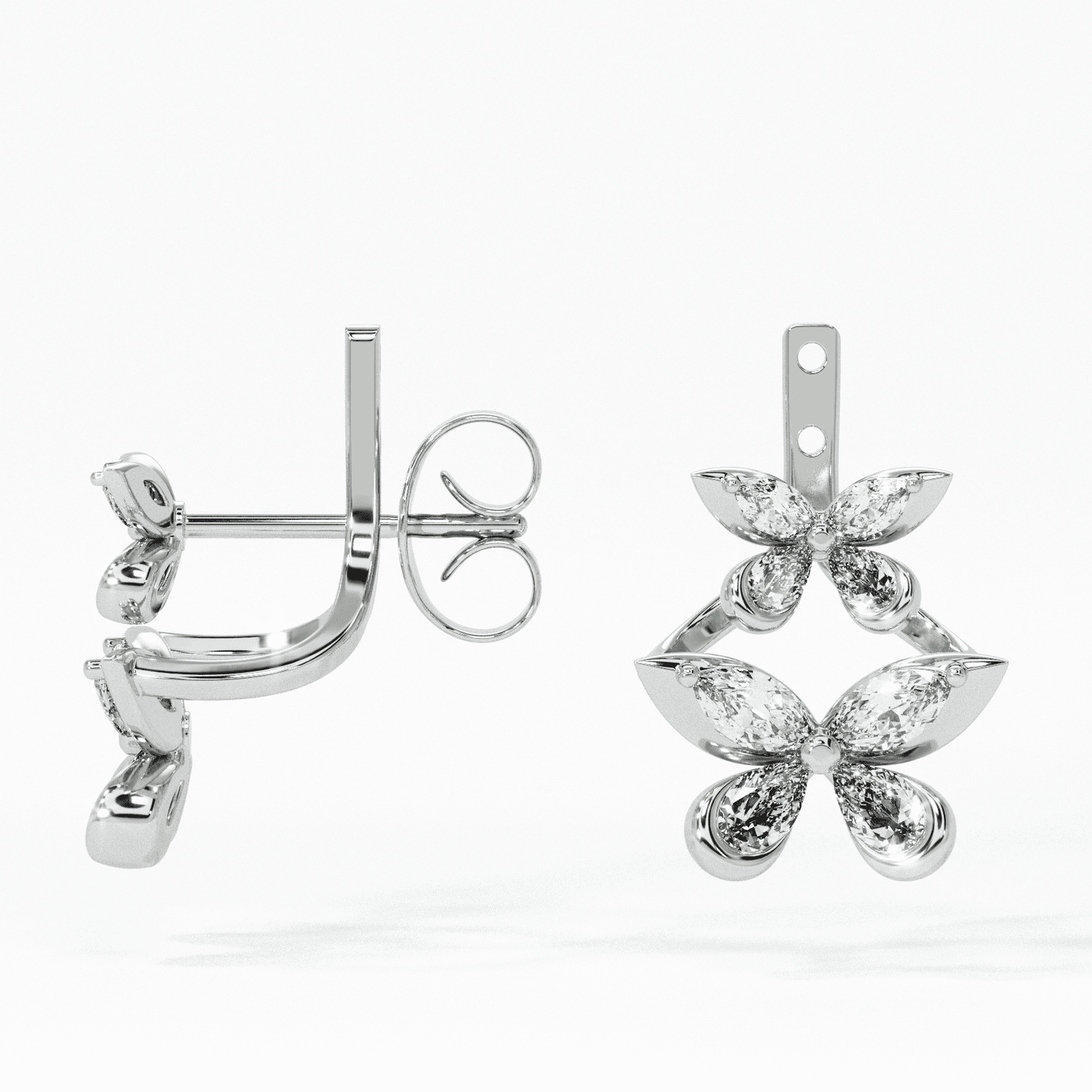 Arula Bloom Diamond Drop Earring