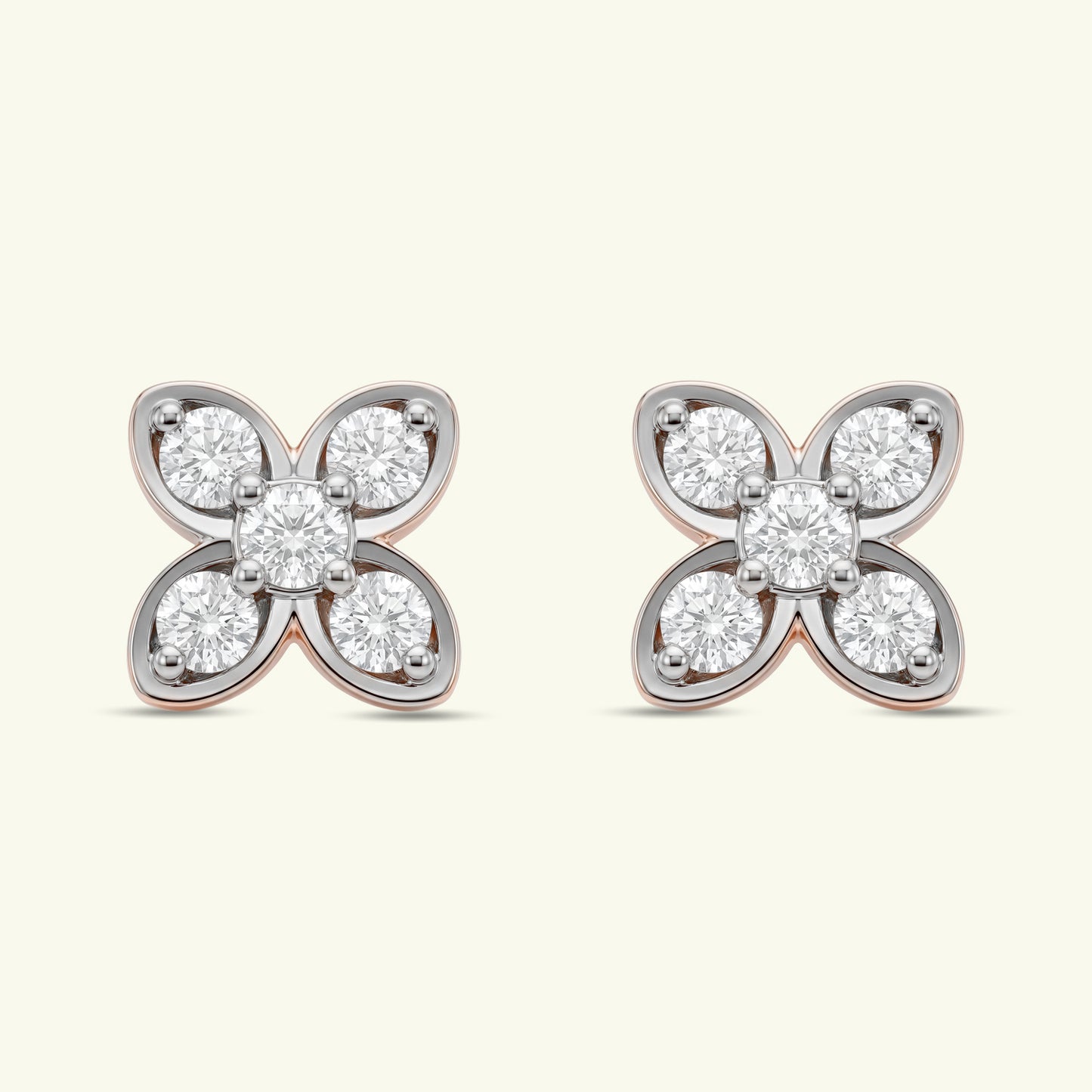 Soraya Floral Diamond Stud Earrings