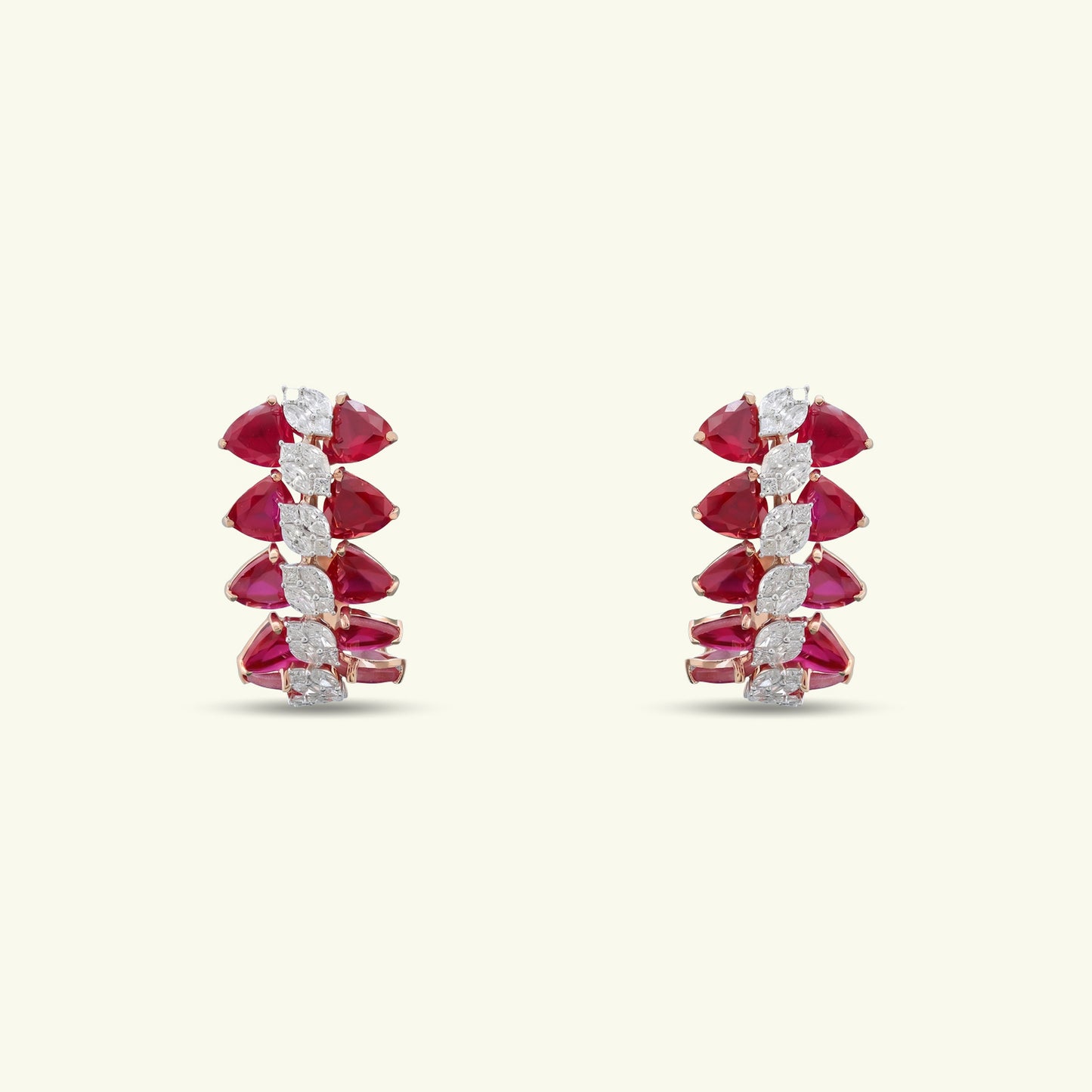 Solari Bloom Diamond Hoop Earrings