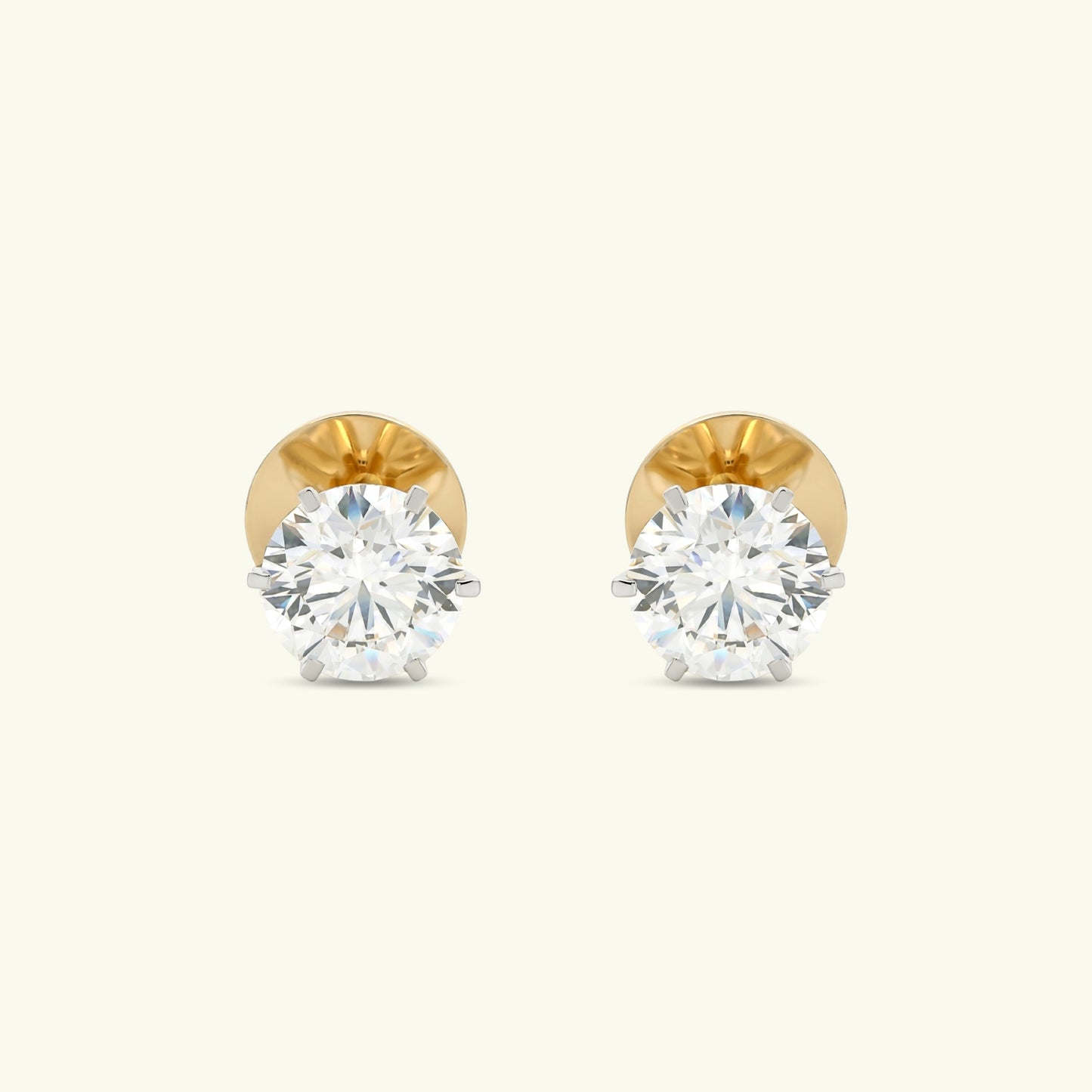 Talys Solitaire Diamond Stud Earrings