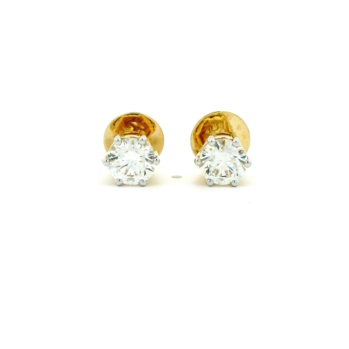 Aelith Solitaire Diamond Stud Earrings
