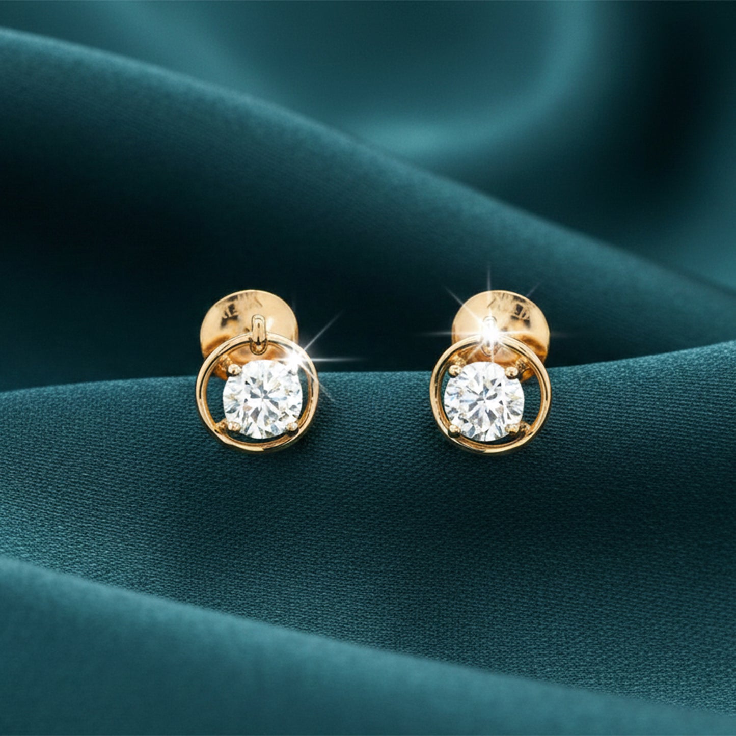 Thysa Dual Diamond Stud Earrings