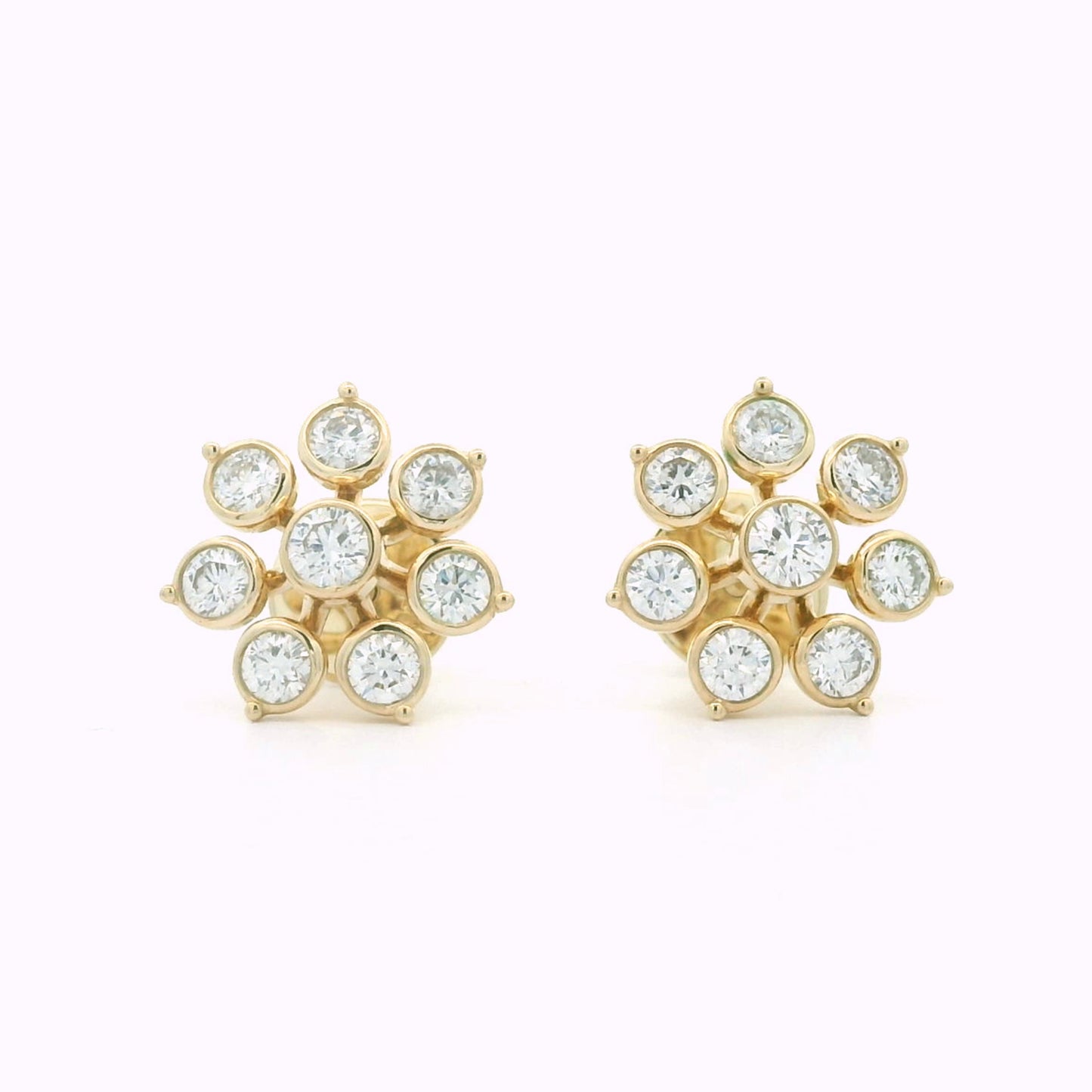 Selia Petal Diamond Stud Earrings