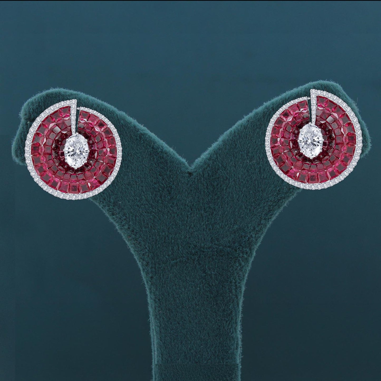 Zafira Mystique Halo Diamond Chandelier Earrings