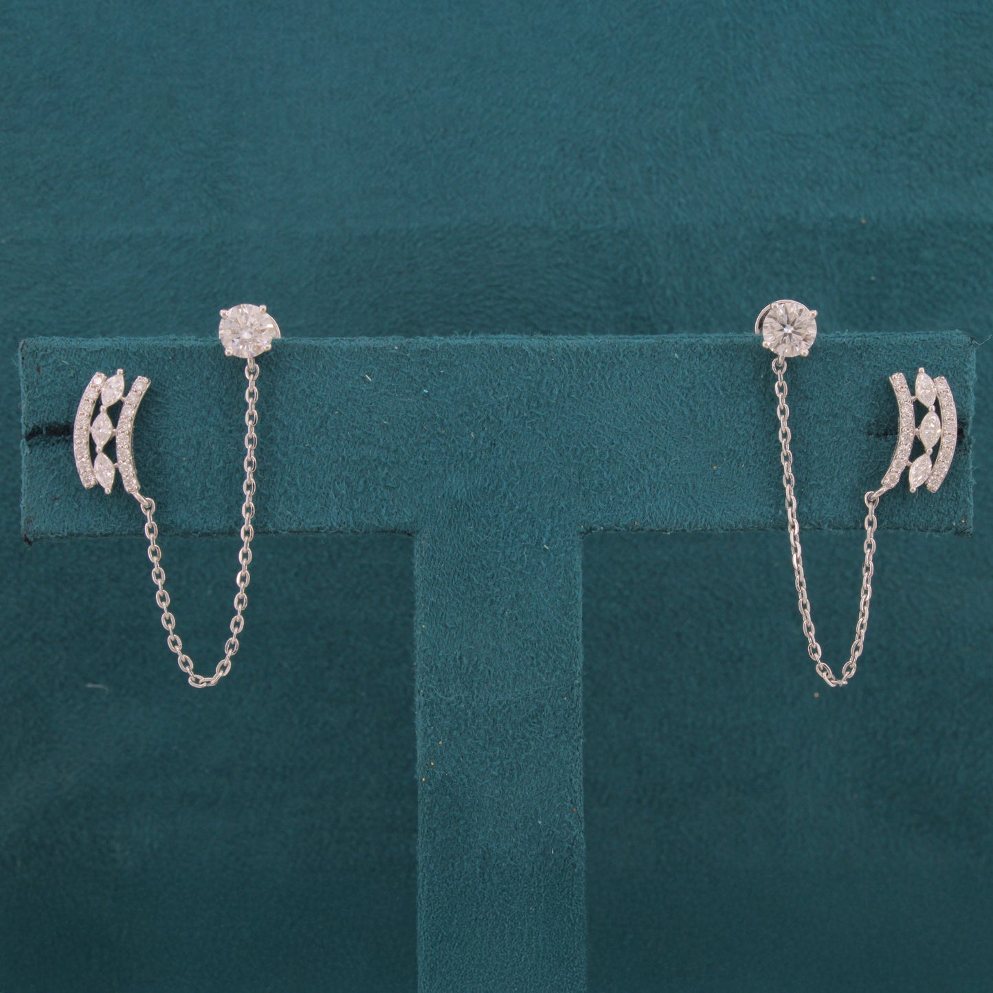 Isara Drop Diamond Chandelier Earrings