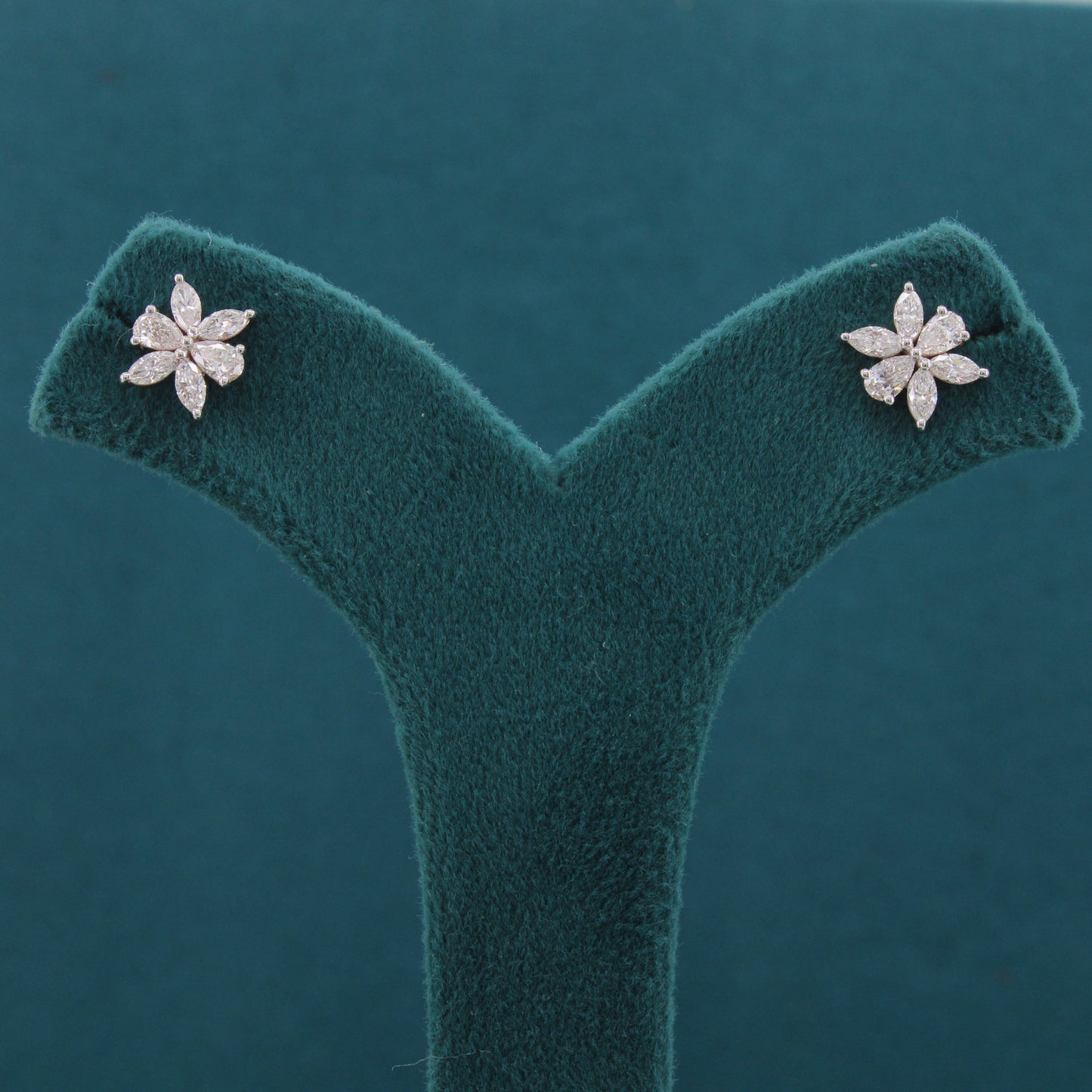 Celestine Crown Diamond Fancy Shape Earrings