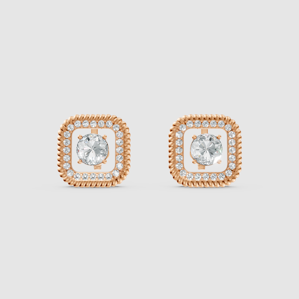 Elenya Curve Diamond Earrings