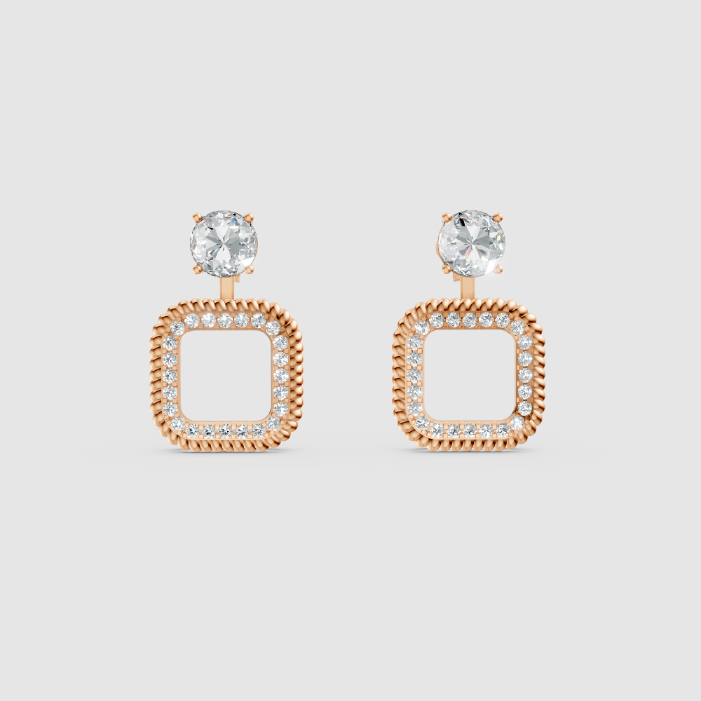 Elenya Curve Diamond Earrings