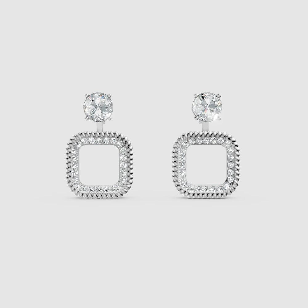 Elenya Curve Diamond Earrings