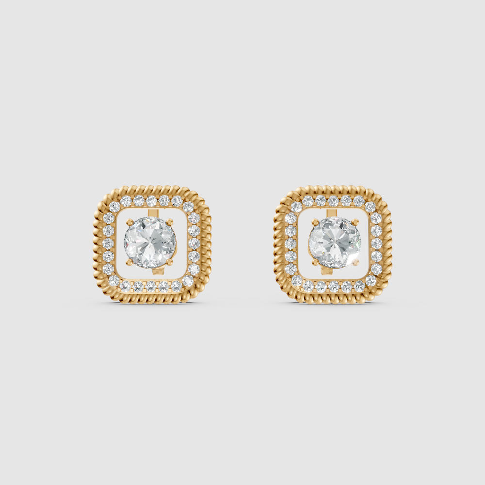 Elenya Curve Diamond Earrings