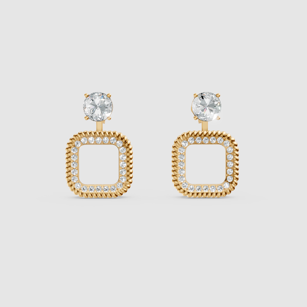 Elenya Curve Diamond Earrings