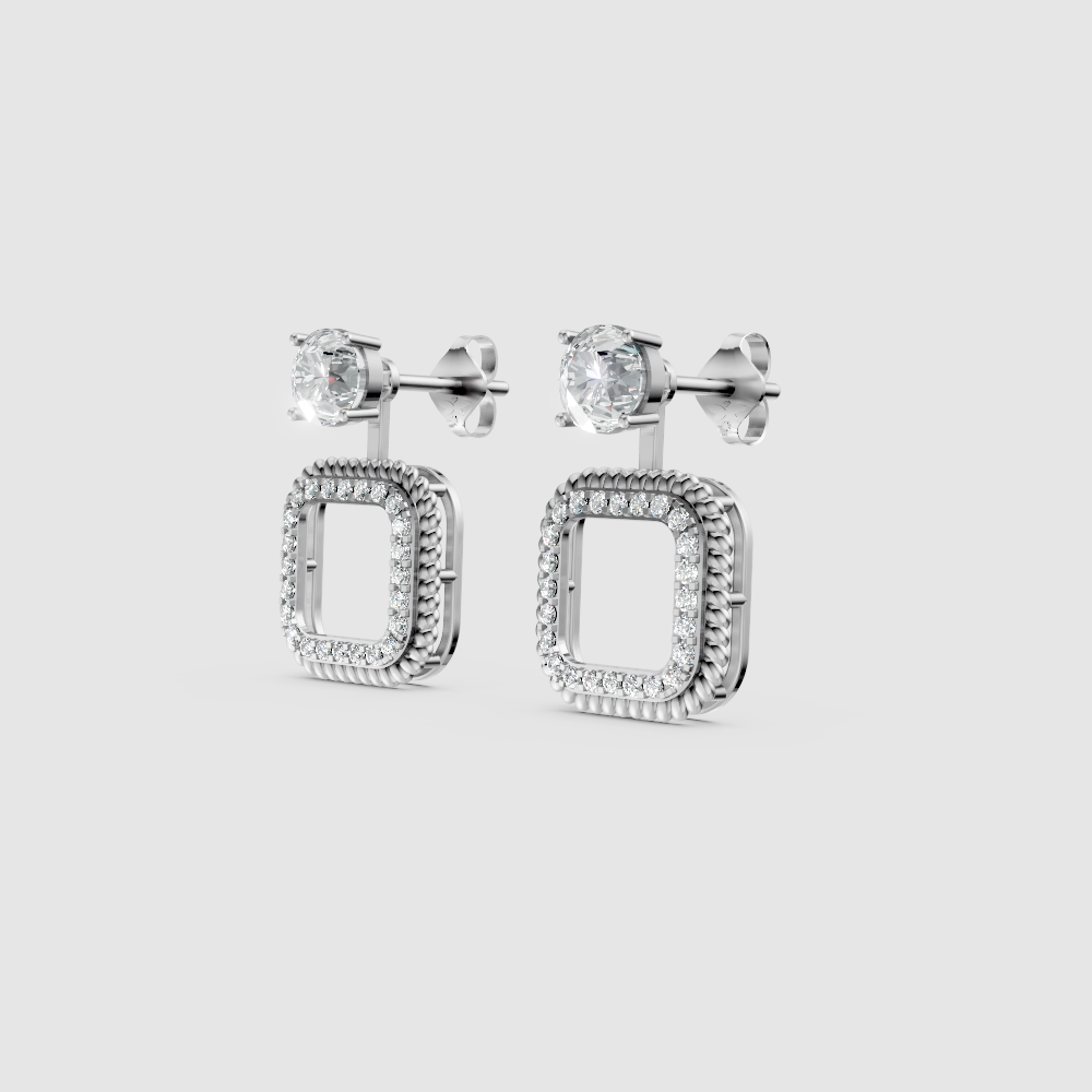 Elenya Curve Diamond Earrings