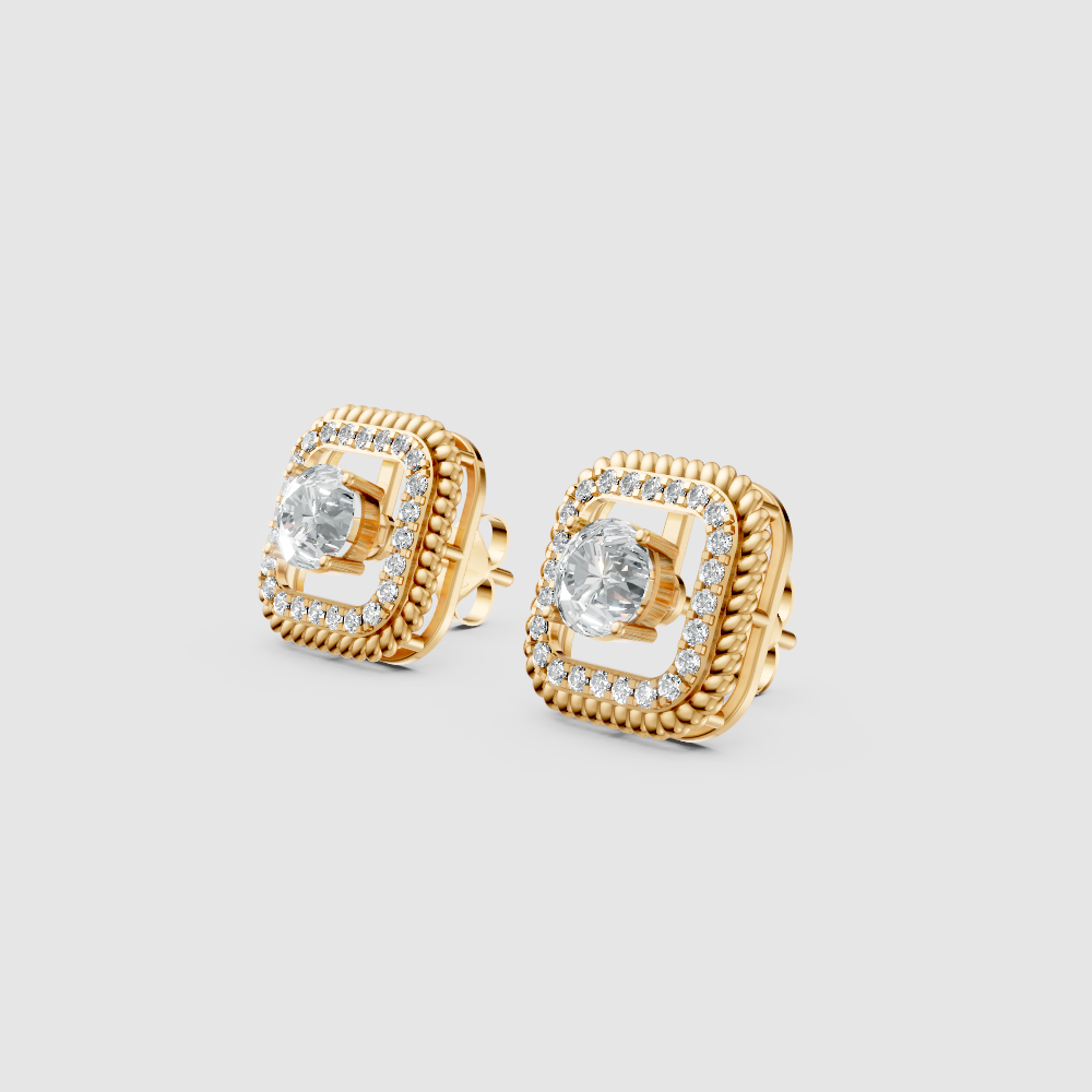 Elenya Curve Diamond Earrings
