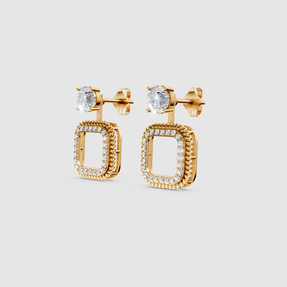 Elenya Curve Diamond Earrings