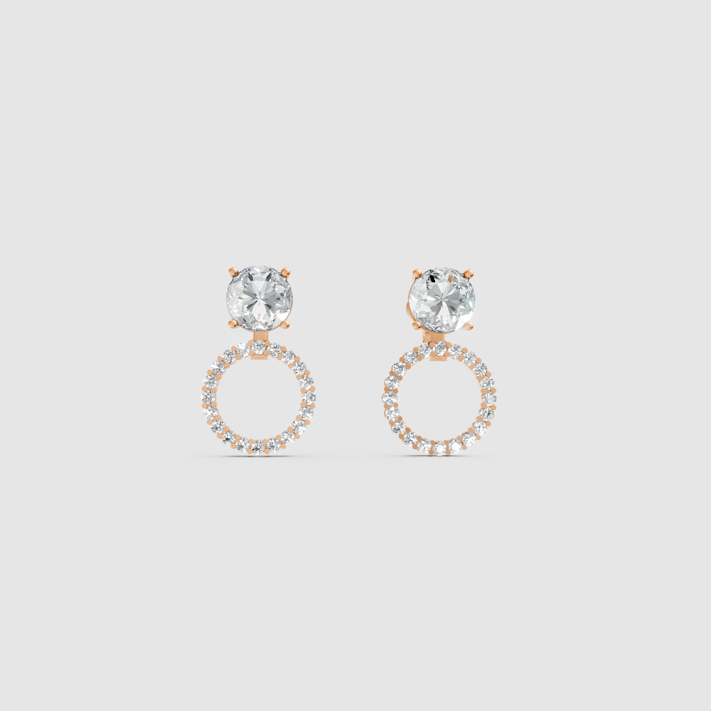 Celestria Solitaire Jacket Earrings