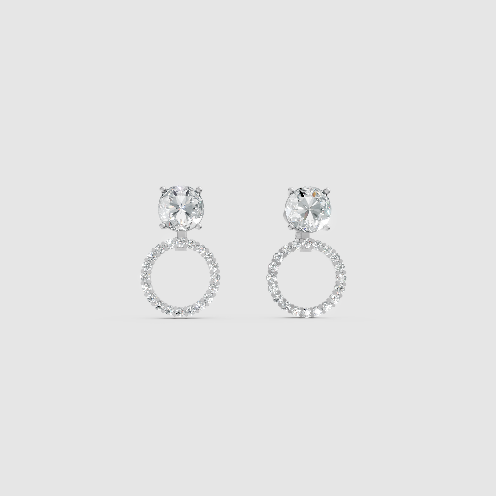 Celestria Solitaire Jacket Earrings