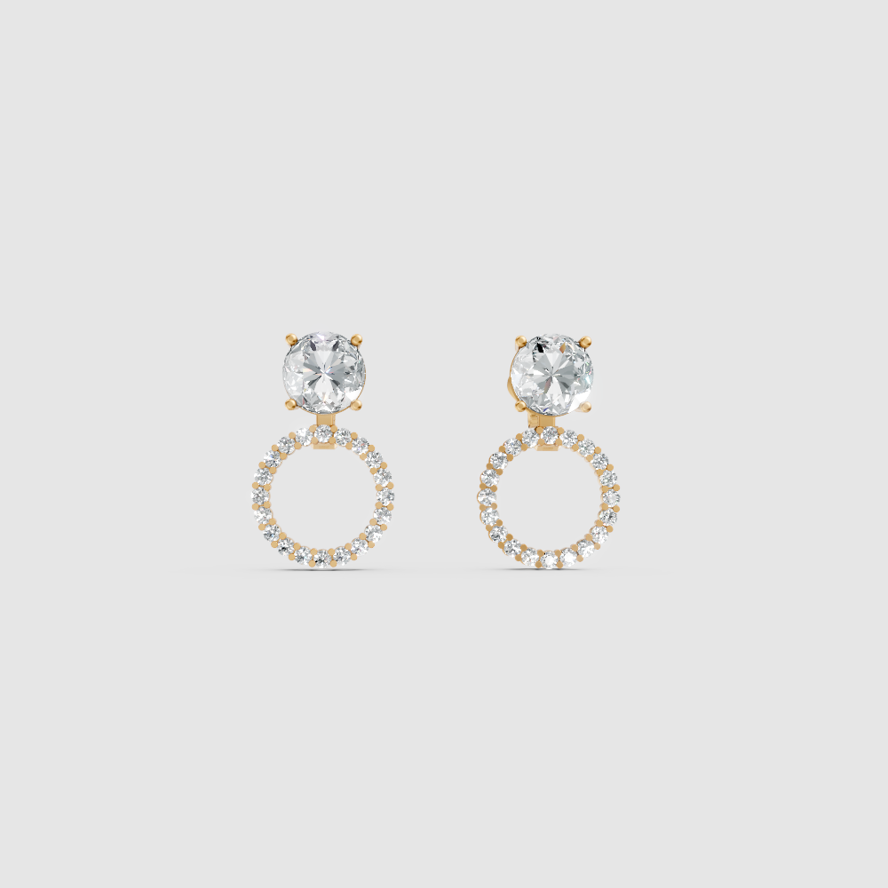 Celestria Solitaire Jacket Earrings