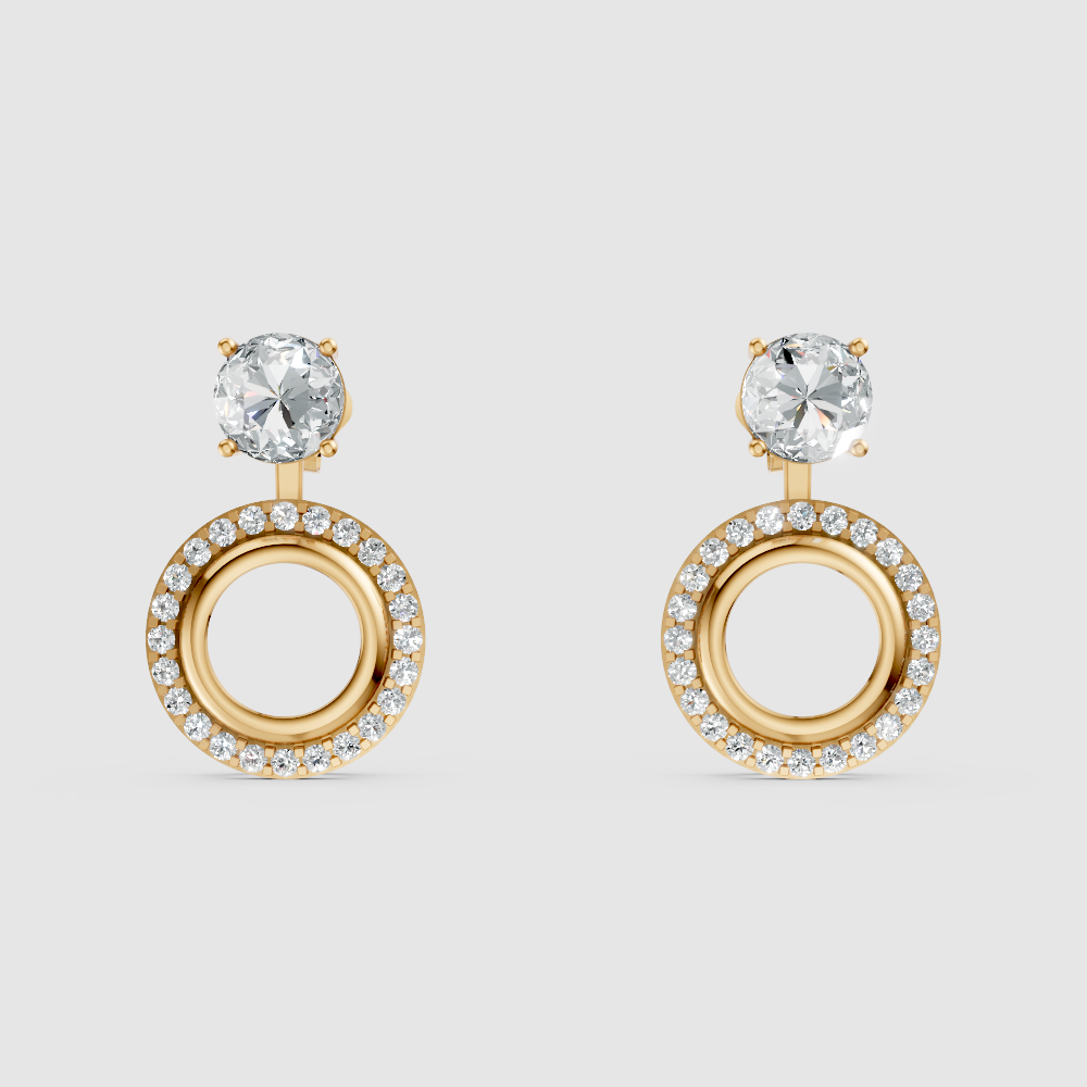 Aurelia Solitaire Jacket Earrings