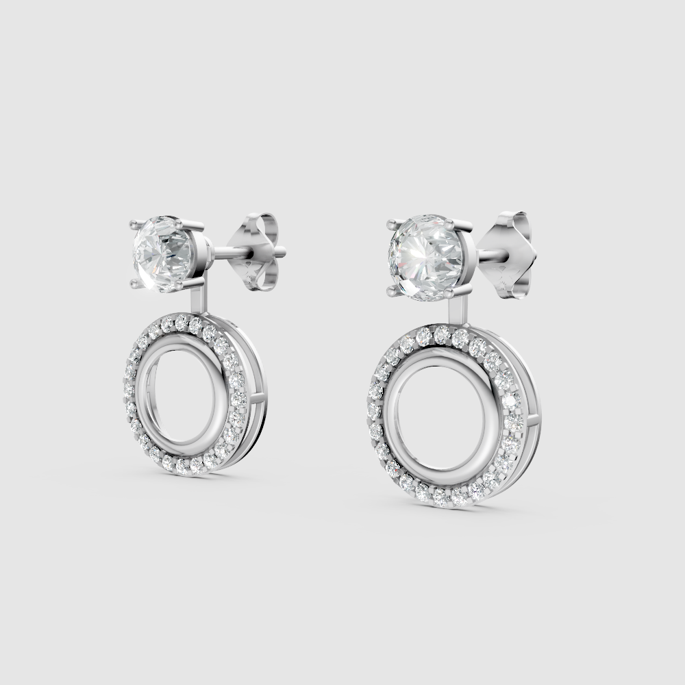 Aurelia Solitaire Jacket Earrings