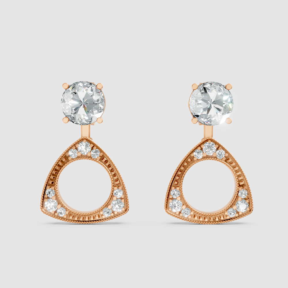 Vesper Solitaire Jacket Earrings