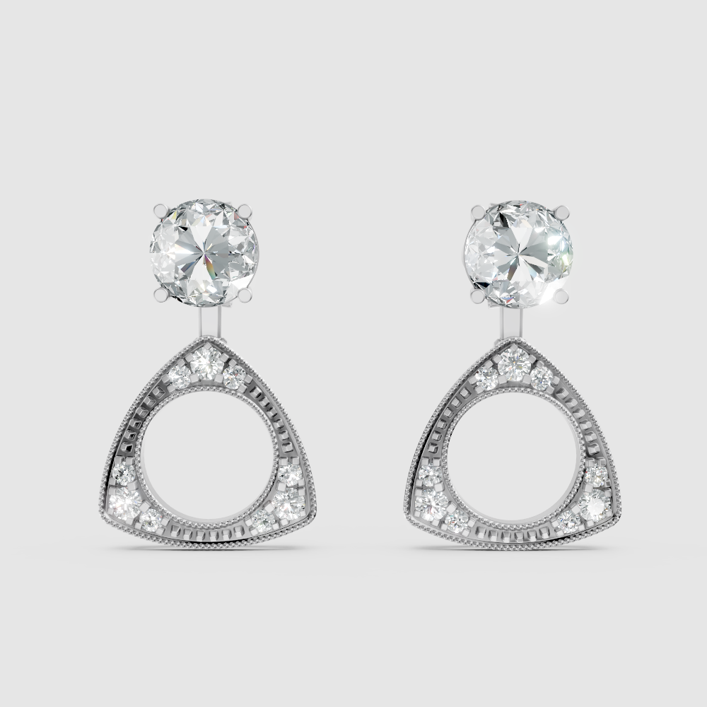Vesper Solitaire Jacket Earrings