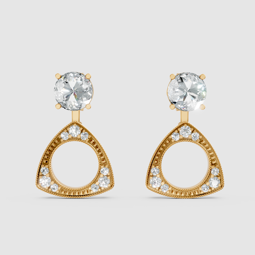 Vesper Solitaire Jacket Earrings