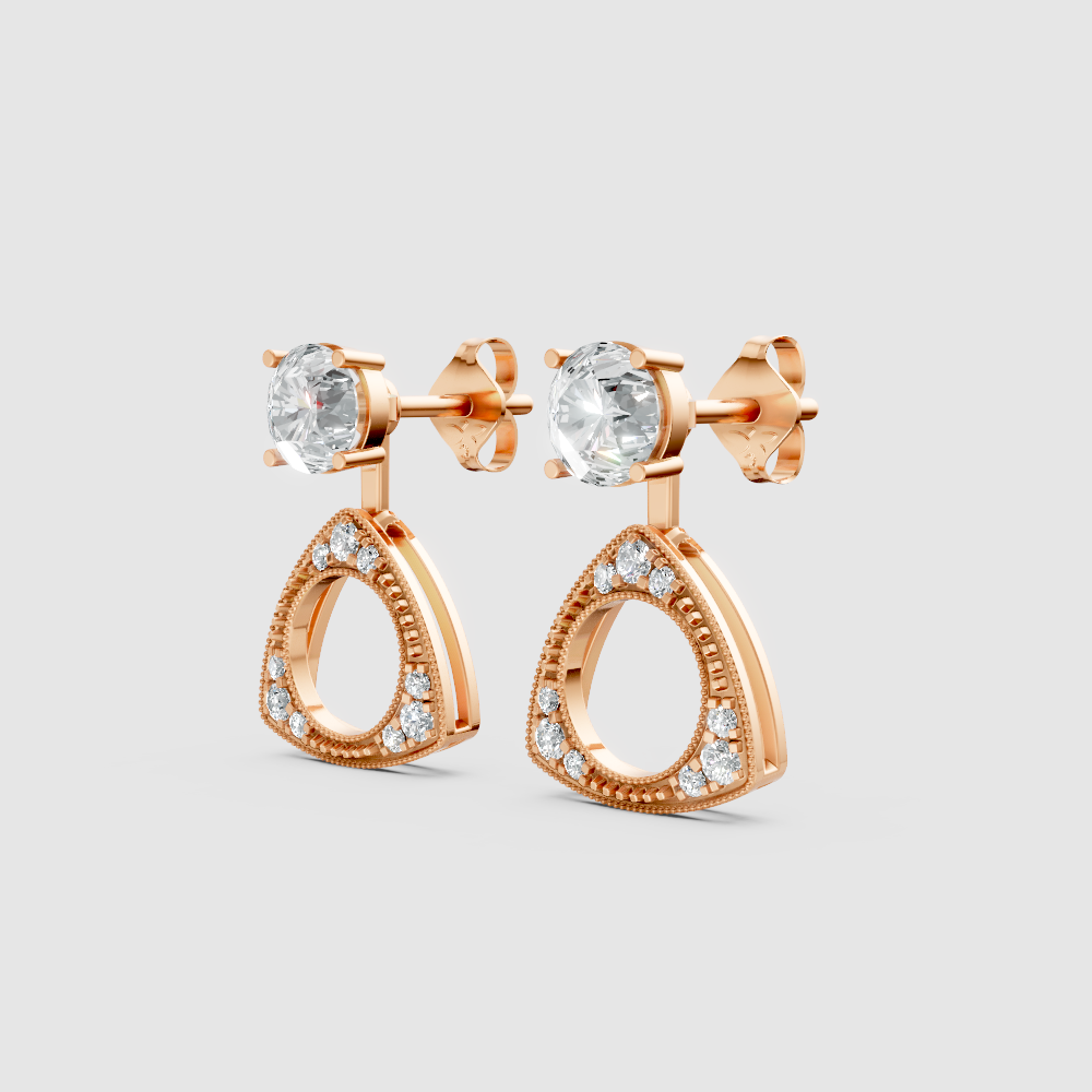 Vesper Solitaire Jacket Earrings