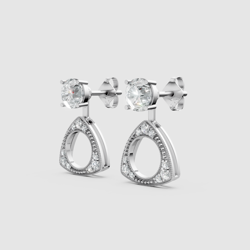 Vesper Solitaire Jacket Earrings