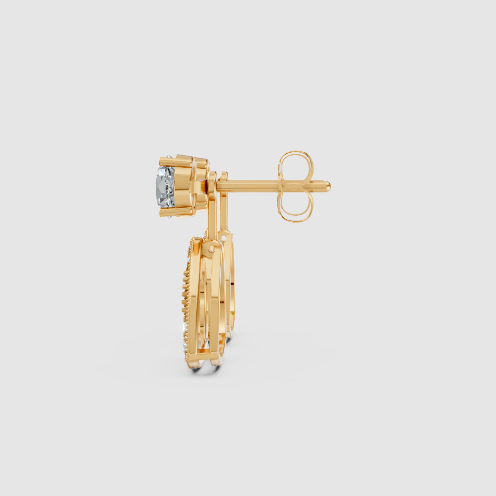 Vesper Solitaire Jacket Earrings